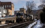 NS 4693 leads stacks westbound through Emmaus